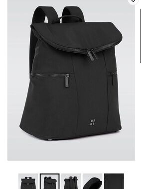 Sweaty Betty Black Zip-Front Everyday Backpack